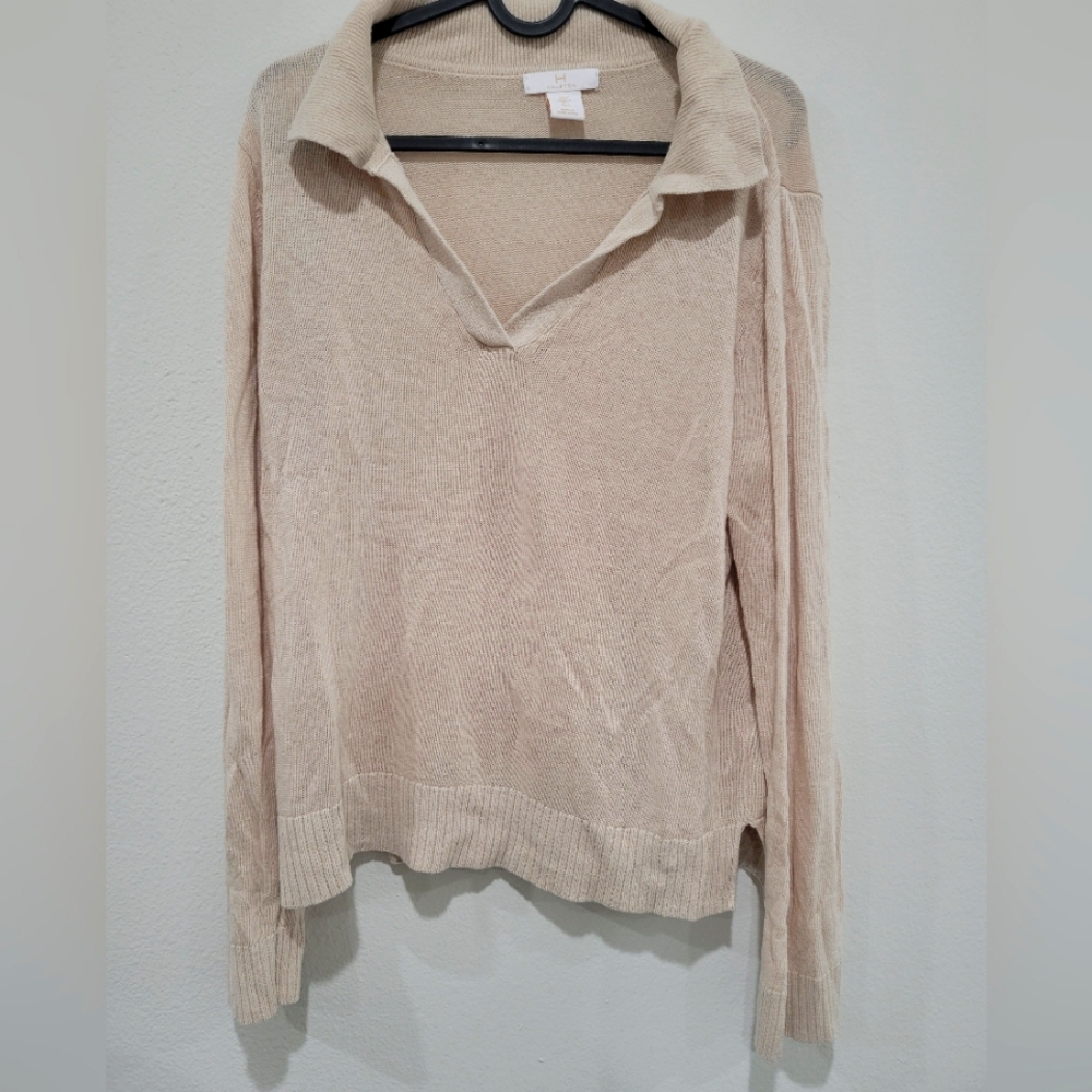 Womens Sheer Collared Top